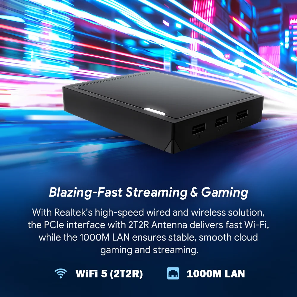 RT-X2 Android 14 TV Box 4GB 32G 4GB 64GB Realtek1325 يدعم Dolby Atmos Vision AV1 HDMI 2.1b 2T2R Wifi5 BT5.2 Android TV Box