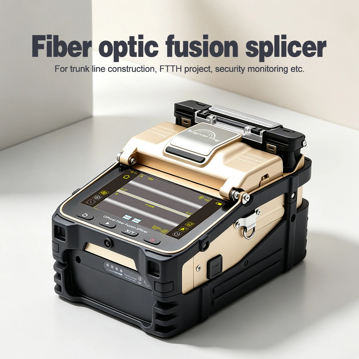 Signal Fire AI-8C Optical Fiber Optic Fusion Splicer Machine 6 Motors Fast Splicing FTTH Fiber Welding Machine for FTTH