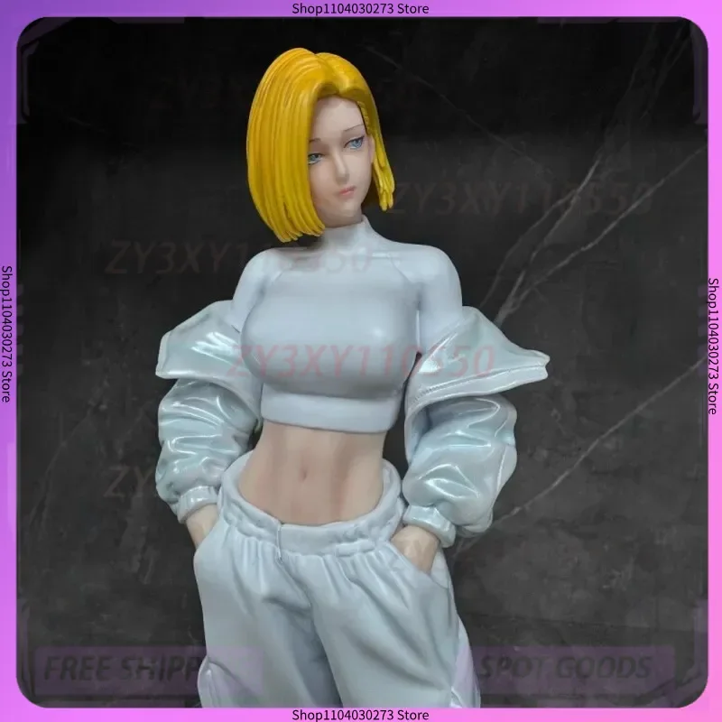 

New 29cm Dragon Ball Android 18 Figure White Casual Wear Ver. PVC Anime Figurine Beautiful Girl Desk Decor Collection Model Toy