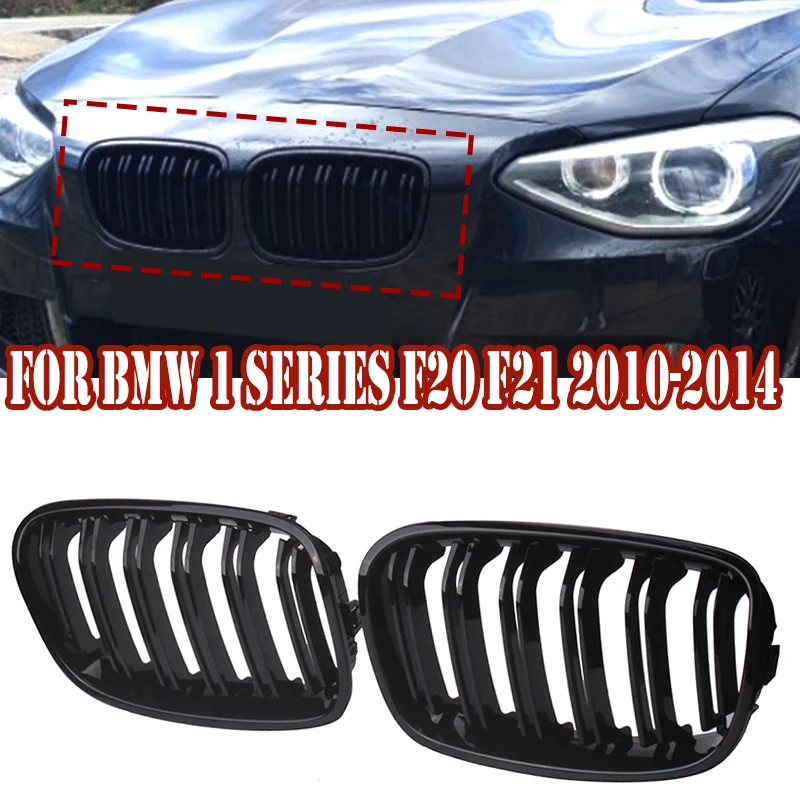 

Rhyming Front Bumper Racing Grill For BMW 1 Series F20 F21 2011-2014 Pre-LCI Mesh Grille Double Slat Car Accessories Replacement