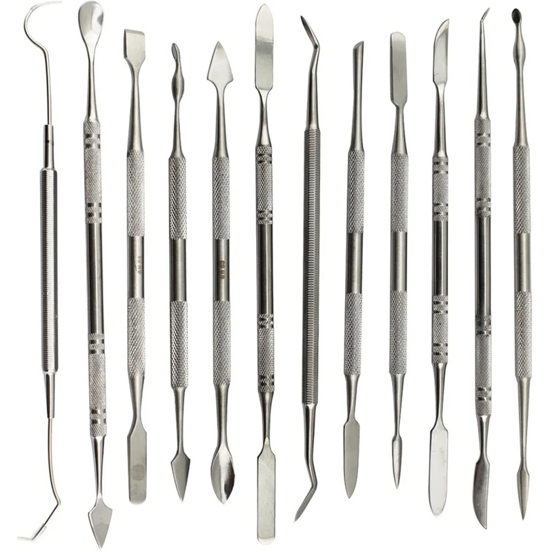 12 Pcs Wax Carvers Set Double Ended Wax Modeling Sculpting Tools Picks Polymer Pottery Clay Carving Tool