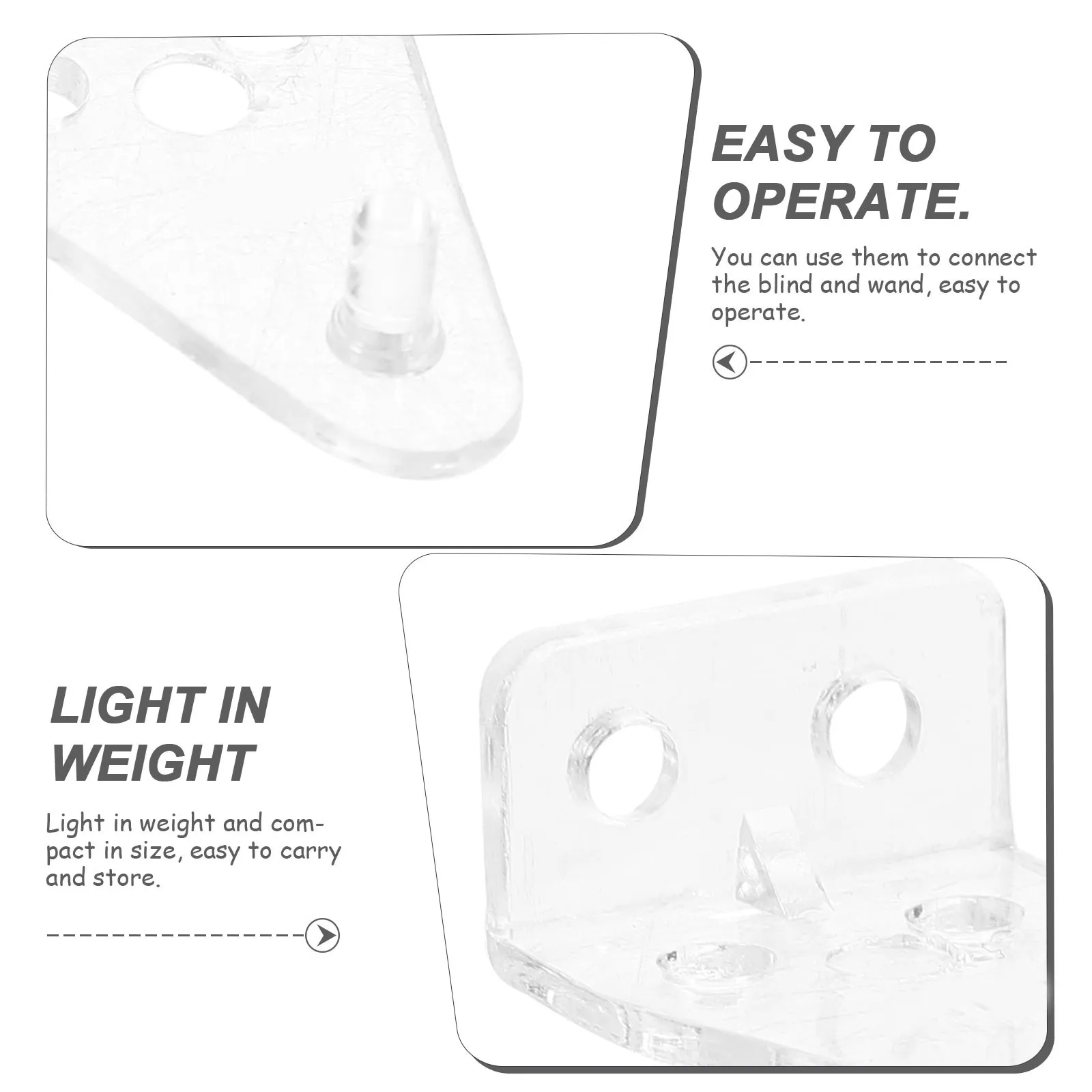 8Pcs Venetian Blind Hook Set High Quality Tilt Connector Hook for Curtains Easy Operation Roller Accessories Curtain Roller