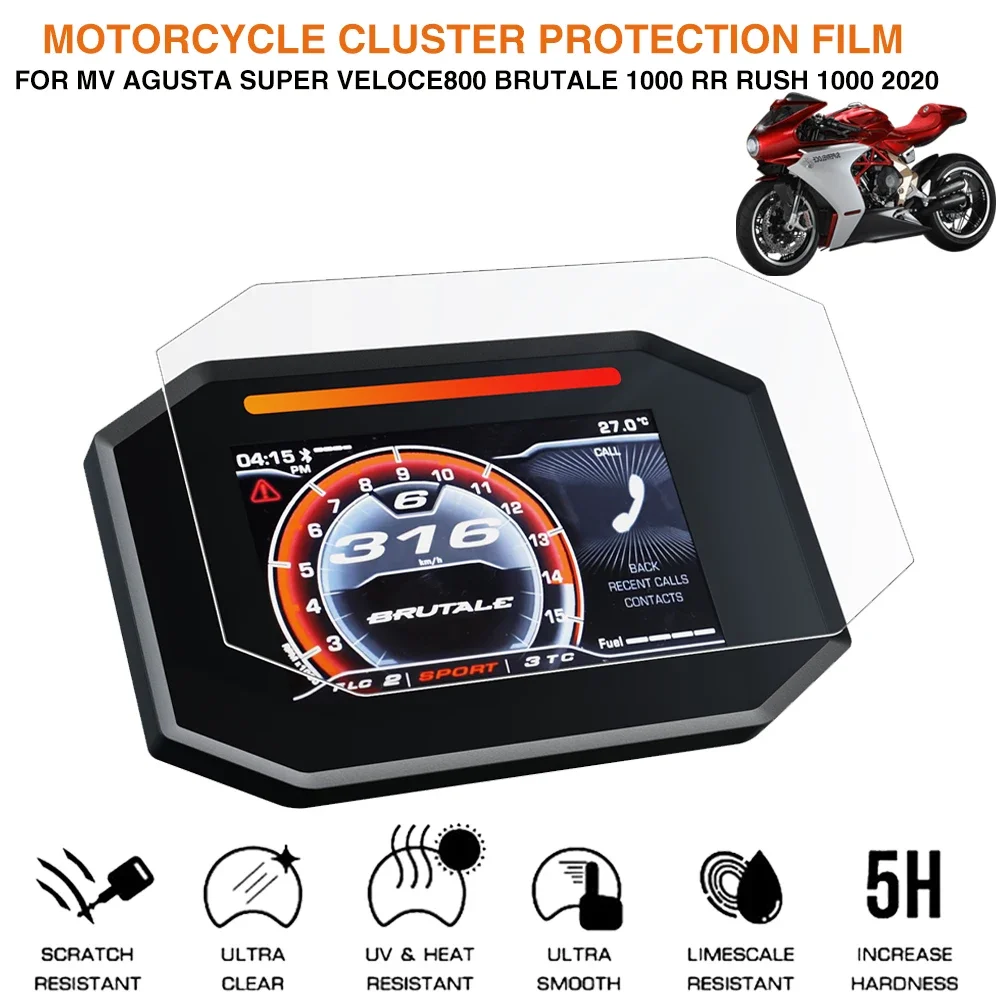 For MV Agusta Super Veloce 800 Superveloce 800 Superveloce800 2020 Motorcycle Cluster Scratch Protection Film Screen Protector