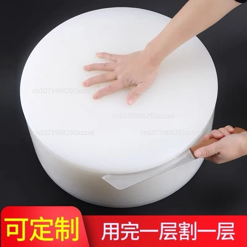 

Layered solid plastic cutting board Meat cutting board Meat pier Round PE cutting board Commercial anti-mildew
