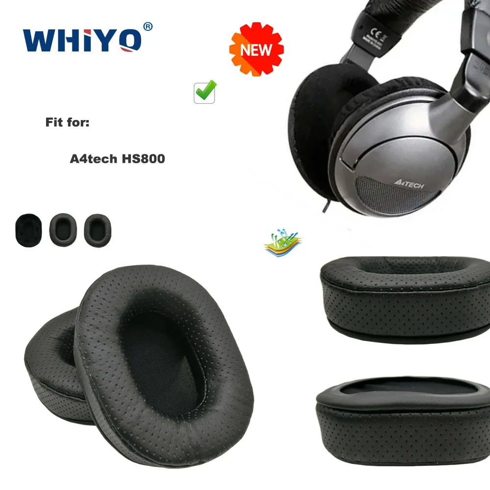 New Upgrade Replacement Ear Pads for A4tech HS800 Headset Parts Leather Cushion Velvet Earmuff Earphone Sleeve