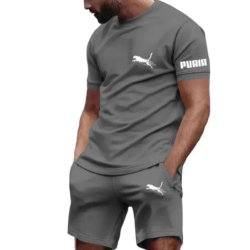 Roupa esportiva masculina de verão, jaqueta casual e shorts, casacos Quick Match 2