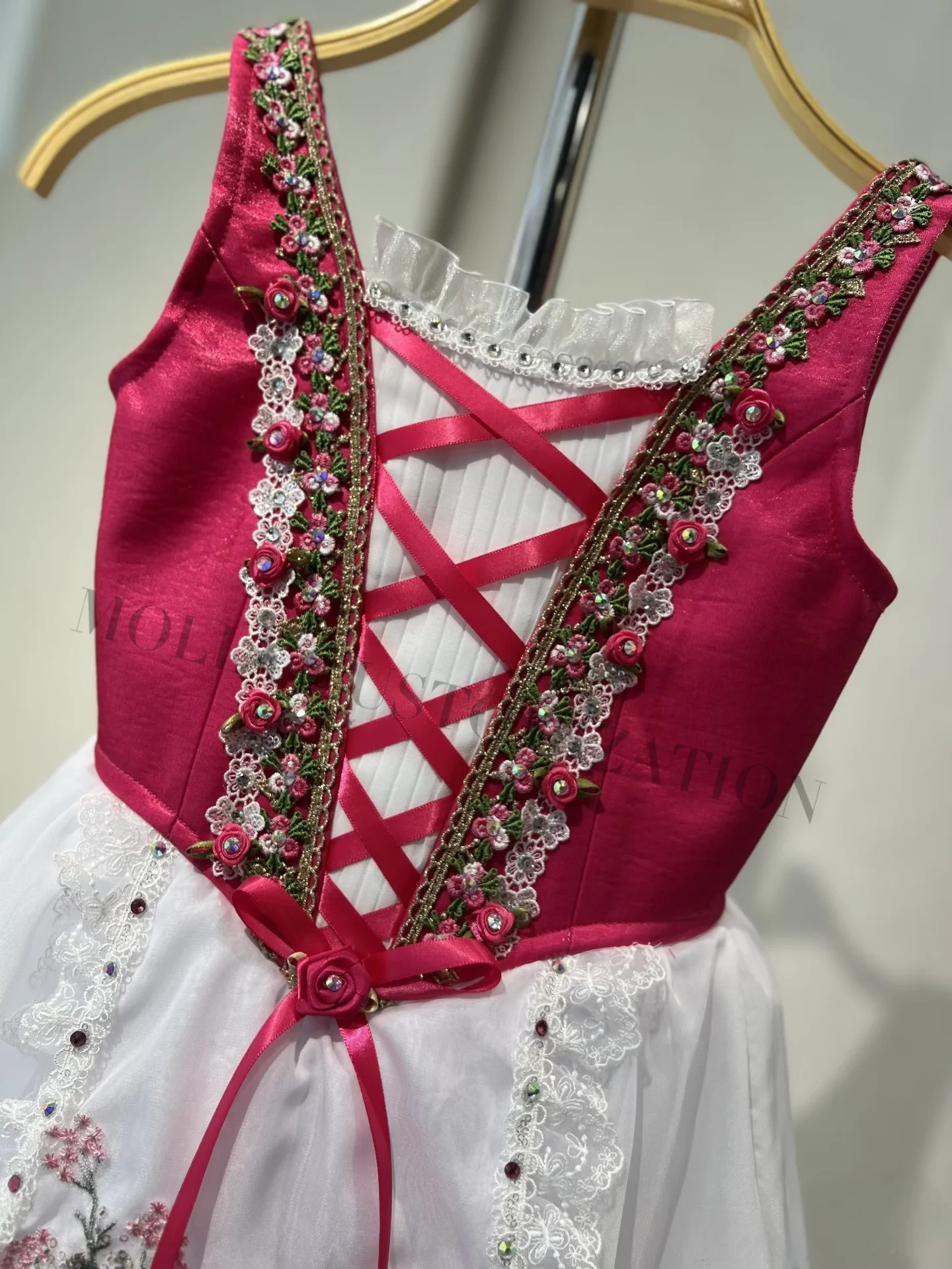 Falda larga de gasa para actuaciones y competiciones de danza, modelo Gisele Coppelia, nueva colección 2026, hecha a medida para adultos y niños.