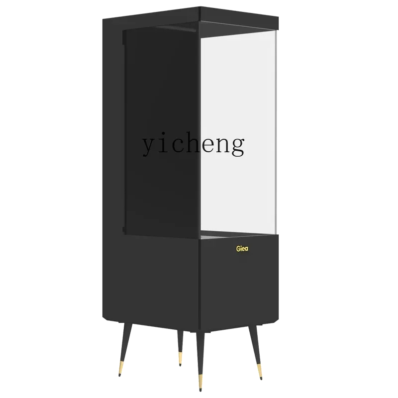 

HSN side fish tank living room household ultra-white glass lazy free aquarium box back filter