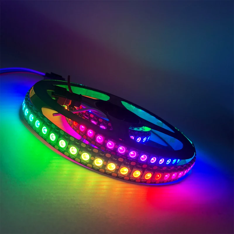 Imagem -04 - Fita de Pixel Led Inteligente ic Impermeável Endereçável Individualmente Ws2812b 5050 Full Color Rgb 5m Ip30 Ip65 Ip67 5v