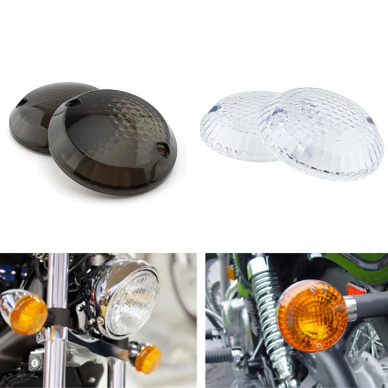 1 Pair Motorcycle Smoke/Clear Turn Signal Light Indicator Lens Cover Fit For Suzuki VS1400 Intruder GZ250 Marauder LS650 Savage