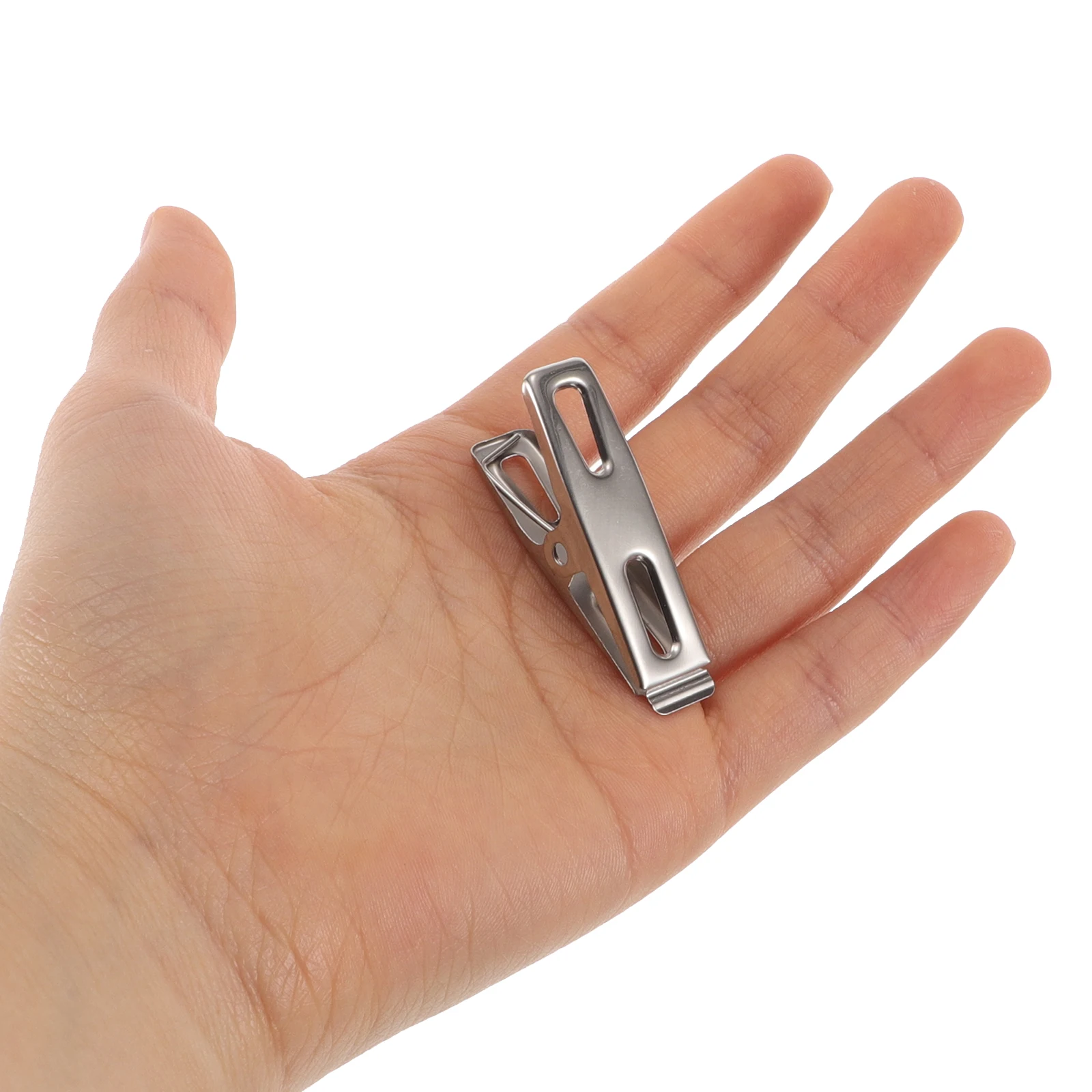 

10Pcs Stainless Steel Laundry Clips Heavy Duty Windproof Clothespins for Quilts Travel Clothes Hangers All-Purpose Drying Rack