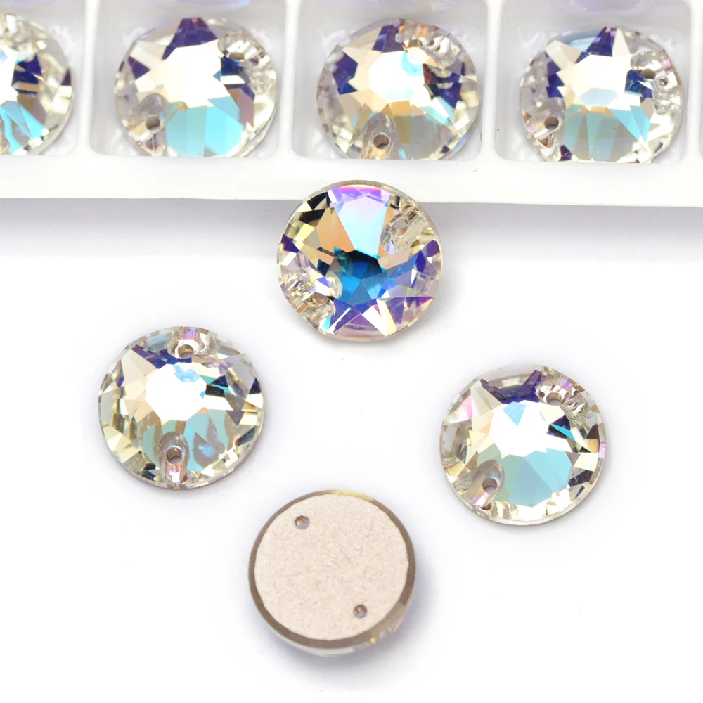 Pubrilex 3288 XIRIUS Aufnähbare Strasssteine 8 Große 8 Kleine Kristallglas-Nähsteine für Kleider, Kleidung, Schmuck und Accessoires – Detail 7