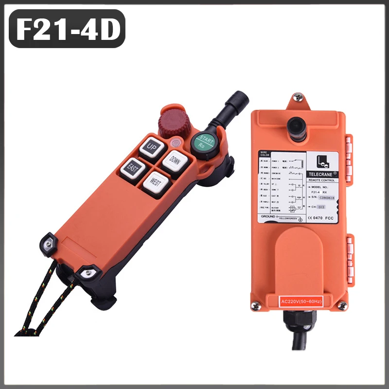 

Industrial wireless 4 Channels Buttons Double Speed Remote Control F21-4D for Winch Hoist Crane