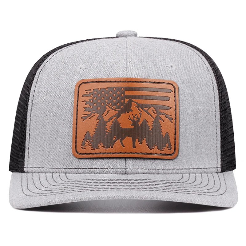 2025年ファッション新作 リチャードソンフォレストエルク フラットエッジハット ストリートヒップホップハット アウトドアレジャー サンシェードネットハット 同型ユニセックス野球帽