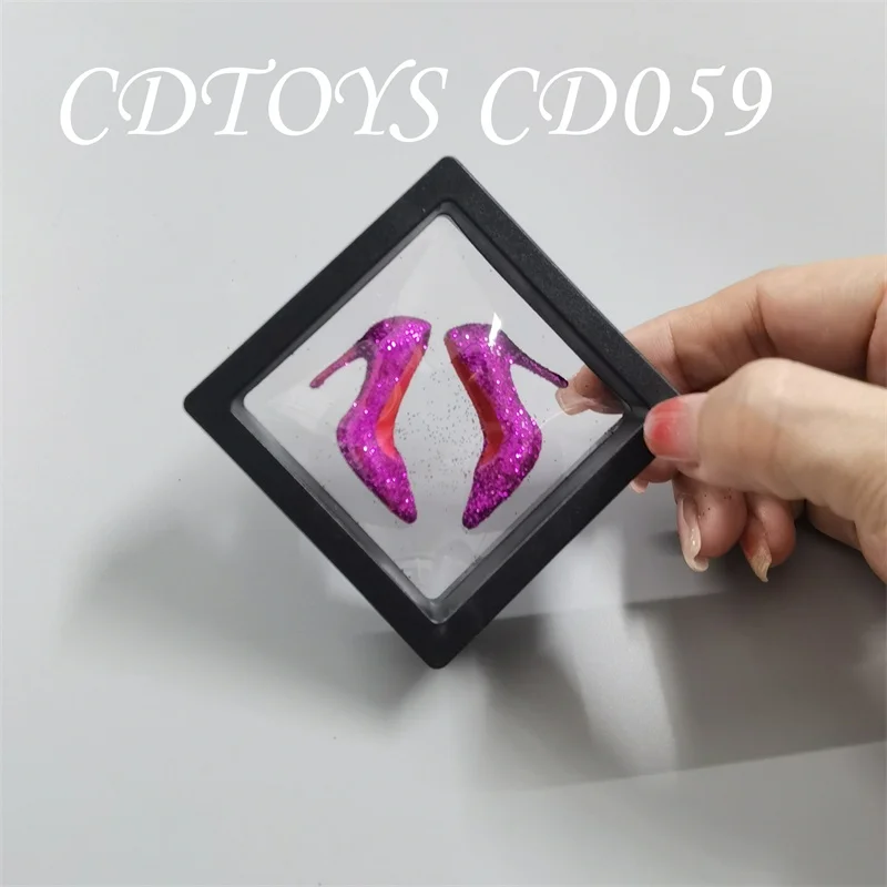 Cdtoys Cd059 1/6 Scale Female Sexy Pointed Tip Sparkling Golden Silver High Heel Shoes Model for 12\'\' Action Figure Body Model