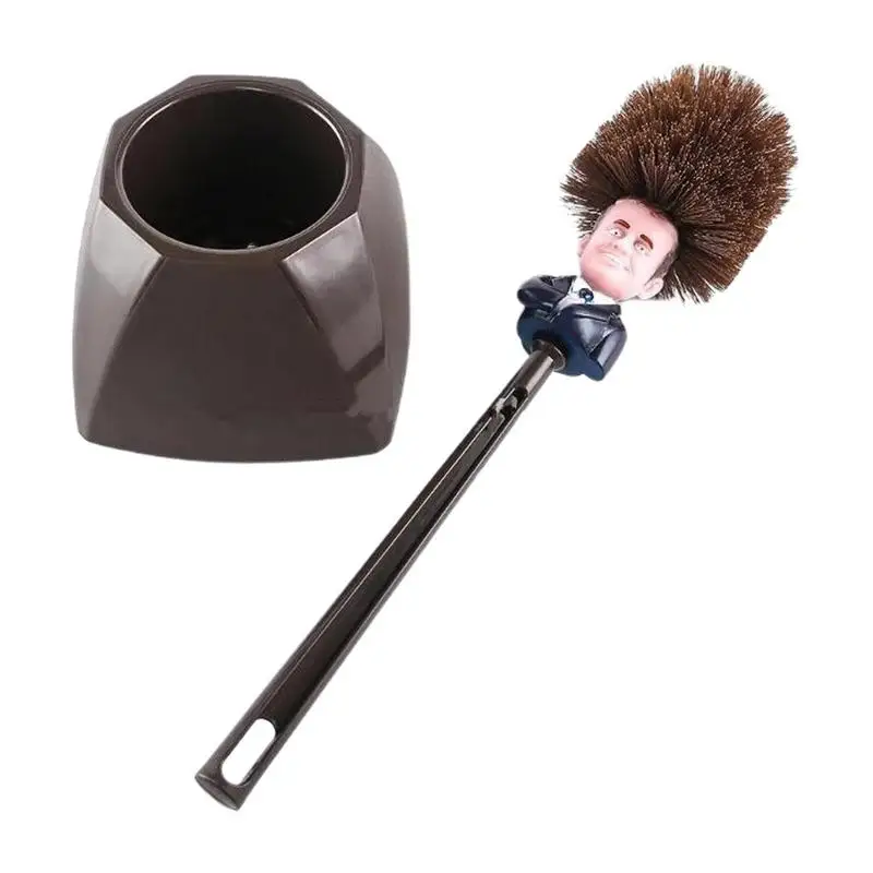 Fun Emmanuel Macron Brosse WC Brosse de toilette France President Trump Toilet Brush For Party Home Decoration Unique Gifts