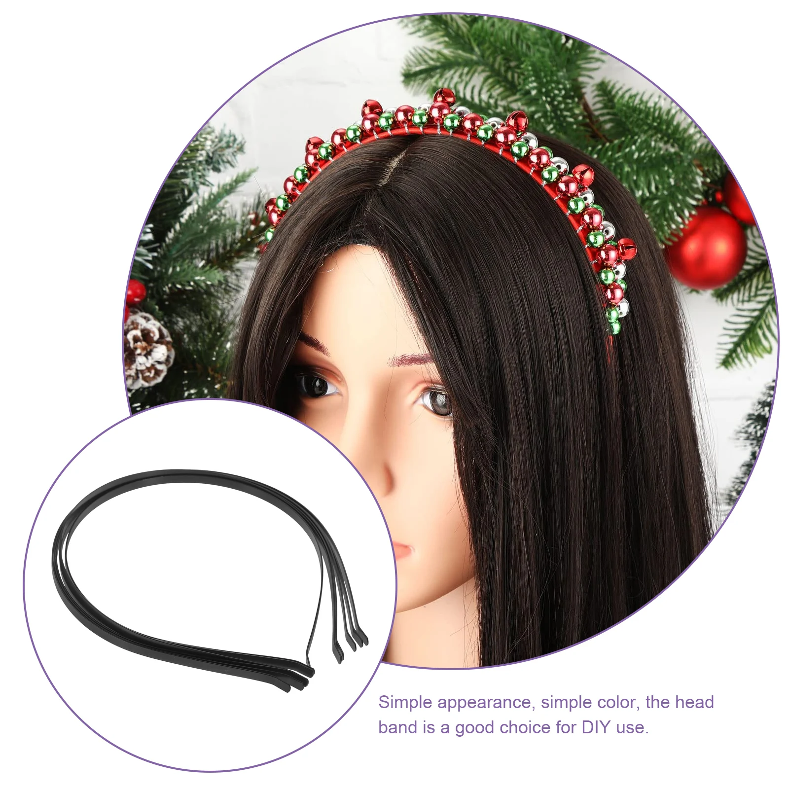 

50pcs Stainless Steel Hair Hoops Plain Blank Diy Accessories Material Women Craft Headb Making Supply Daily Headdress