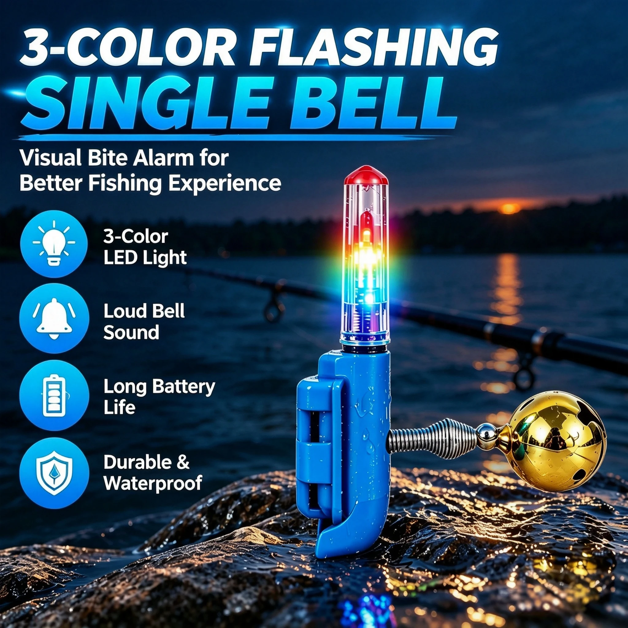 2pcs New night Fishing Rod Tip Light LED Luminous Detachable Electronic Float Light Fishing Tackle Accessories