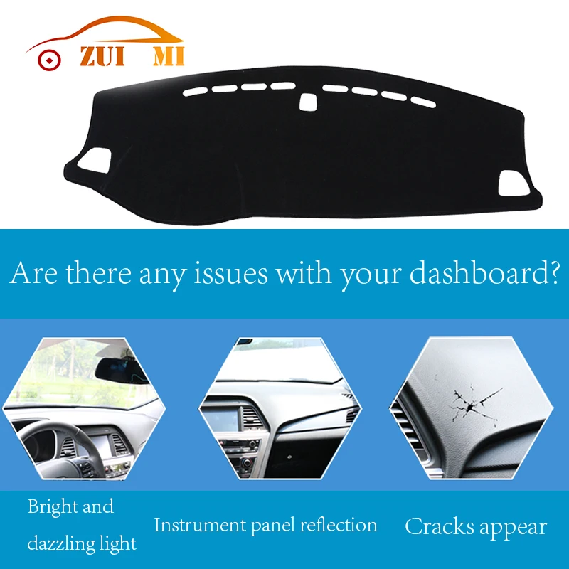 ZUIMI Dashboard Cover Dash Mat Dashmat For Volkswagen Golf 8 2021 LHD RHD Dash Board Cover Pad Sun Shade Three layer thickening