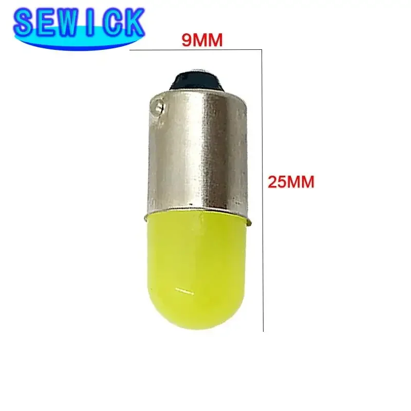 Discount 100Pcs BA9S T11 T4W T5 1895 233 Round 3D COB LED Car License Plate Light Auto Interior Door Lamp marker Bulb