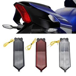 For Yamaha YZF R1 R6 R7 YZF-R1M R1S YZF-R7 2015-2023 Motorcycle LED Taillight Rear Brake Turn Signal Integrated Tail Light