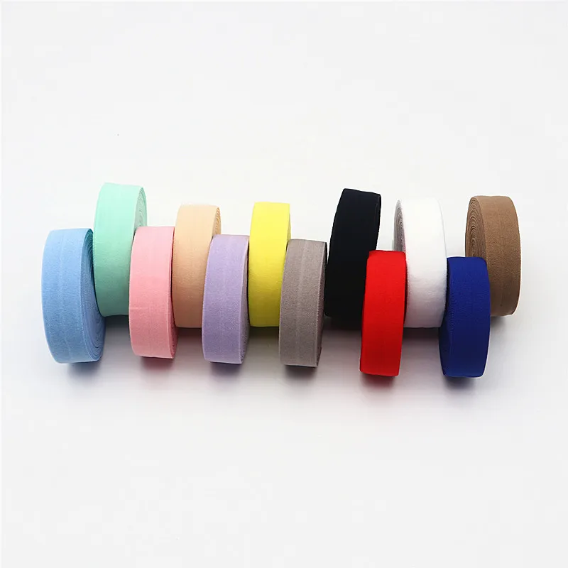 2cm Color Folding Satin Ribbon Elastic Band Clothing Accessories Rubber Band Underwear Edging High Elastic Elastic Band 10 Yards