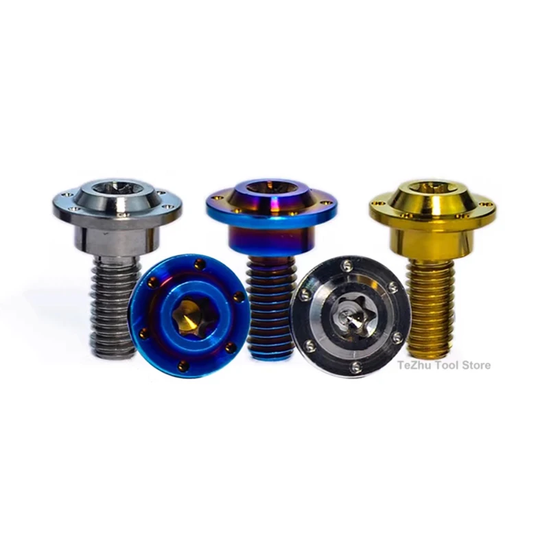 1Pcs Titanium Alloy Screw Stepped M5 M6 x 13 15 16 17 19 20mm Motorcycle Outer Panel Screw Bolt Multiple Colors - Image 4