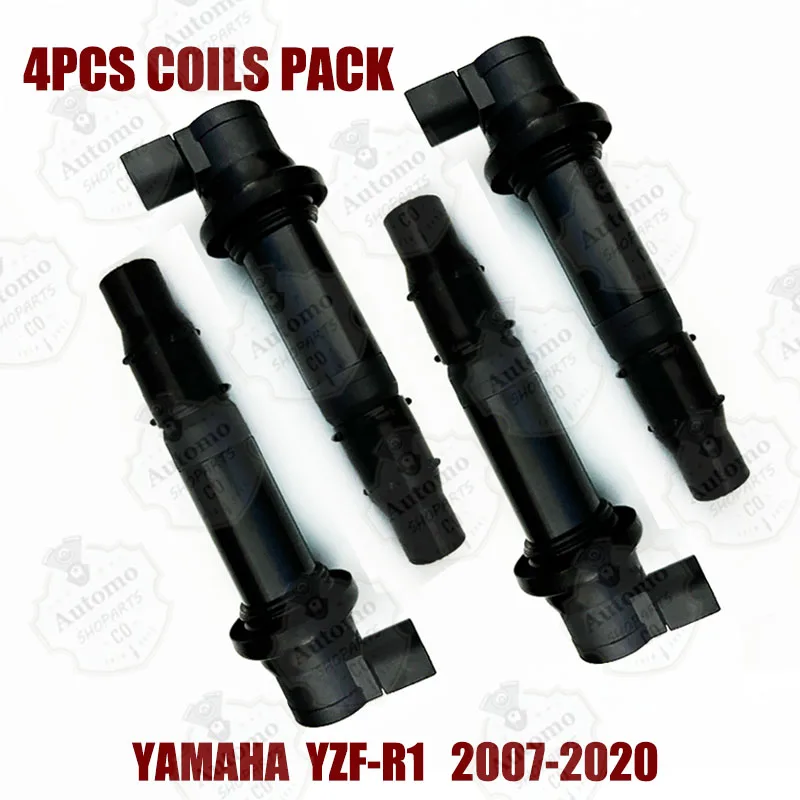 4PCS 4C8-82310-00-00 F6T568 Ignition Coil For YAMAHA YZF-R1 YZF R1 2007-2020 NO F6T571 1KB-82310-00-00 2CR-82310-00-00