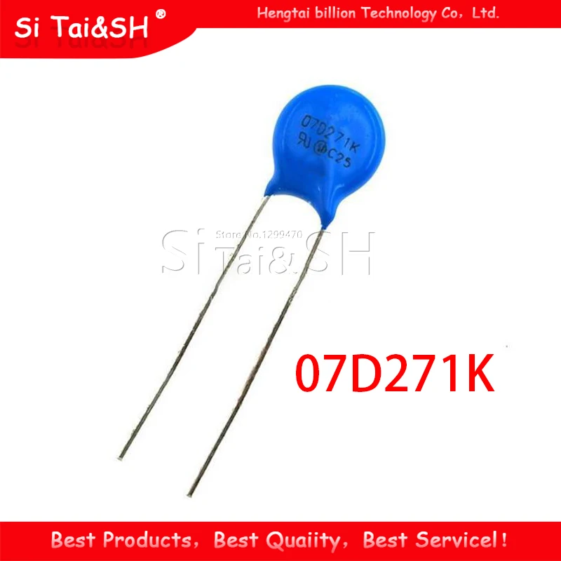 50 قطعة مكثف 07D271K 270 فولت piezoresistor 07D271 7D271K