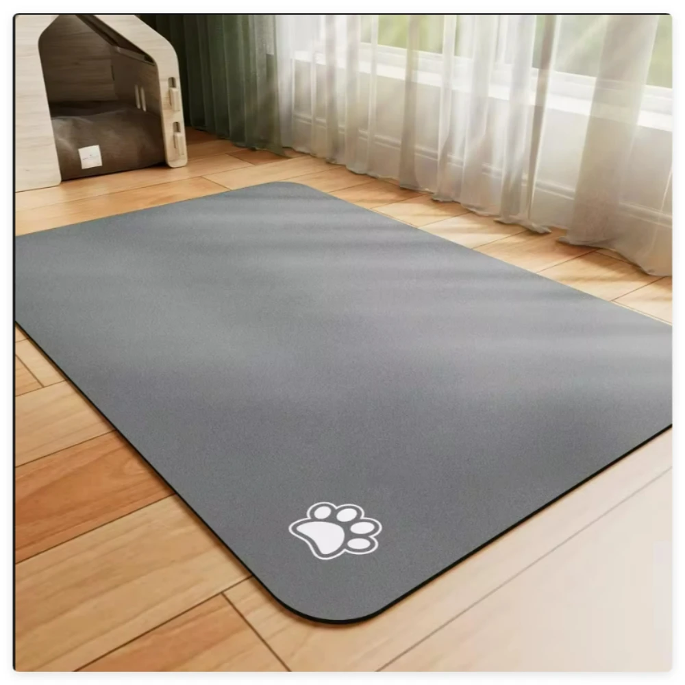 Pet Feeding Mat Absorbent Dog Cat Mat for Food and Water Easy To Clean Pet Placemats Quick Dry Dog Mat for Messy Drinkers