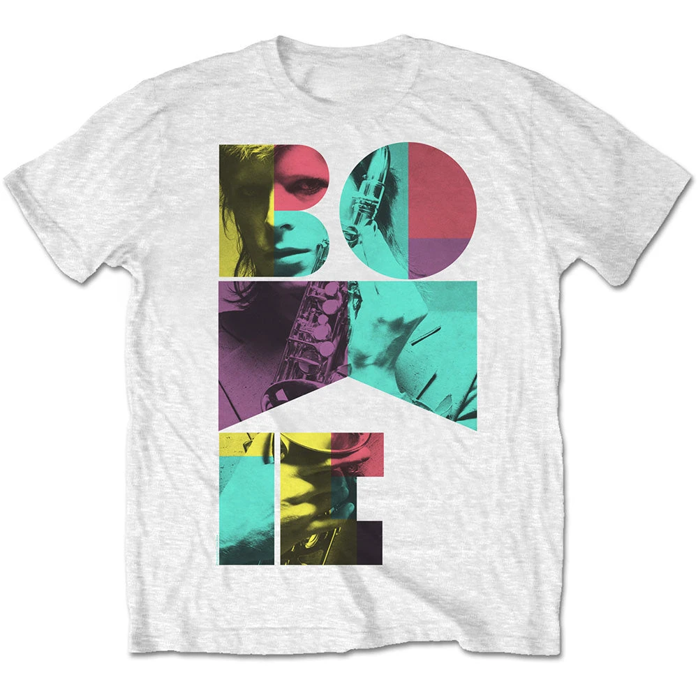 Colour Sax David Bowie T-Shirt Cotton Graphic Tee Men Women Summer Streetwear