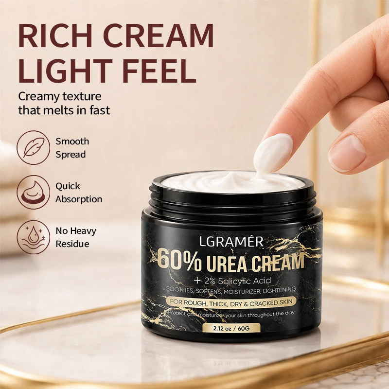 60% Urea Cream + 2% Salicylic Acid Foot and Hands Care Moisturizing Creams for Rough,Thick,Dry & Cracked Skin Deep Hydrating 40g