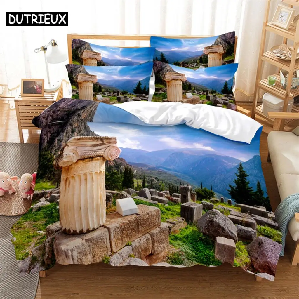 

Stone Bedding 3-piece Digital Printing Cartoon Plain Weave Craft For North America And Europe Bedding Set Queen
