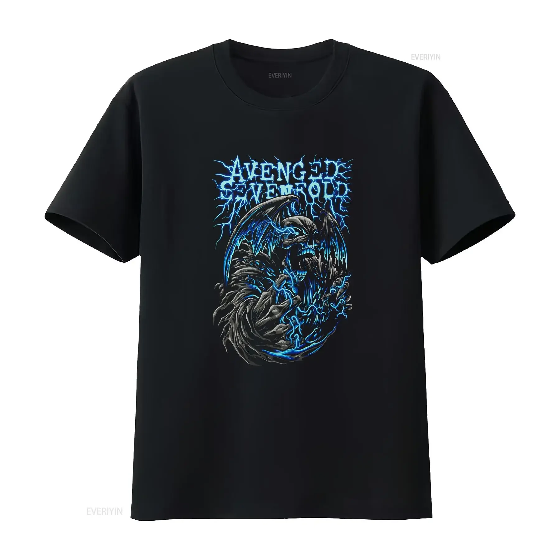 AVENGED SEVENFOID's Power Tour T Shirt Front S 3XL vintage Washed Unisex Versatile homme Soft Top For Everyday Wear fashion