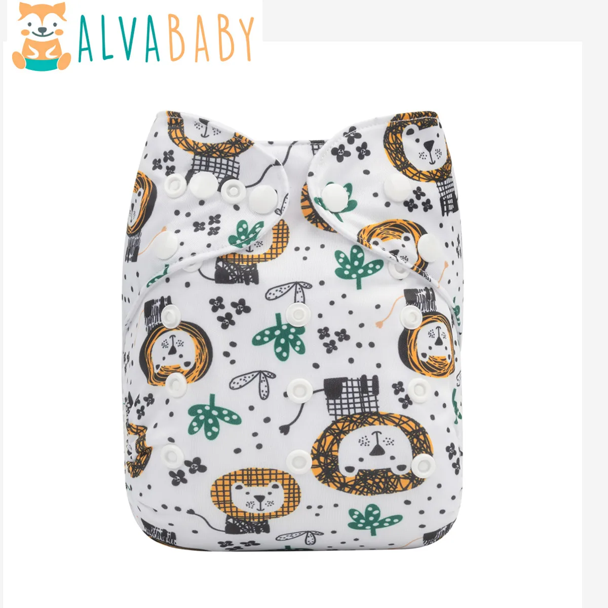 1pc ALVABABY Pocket Diaper Reusable Baby Cloth Nappy Eco-Friendly Cloth Diaper for Baby Polyester Washable Diaper Shell