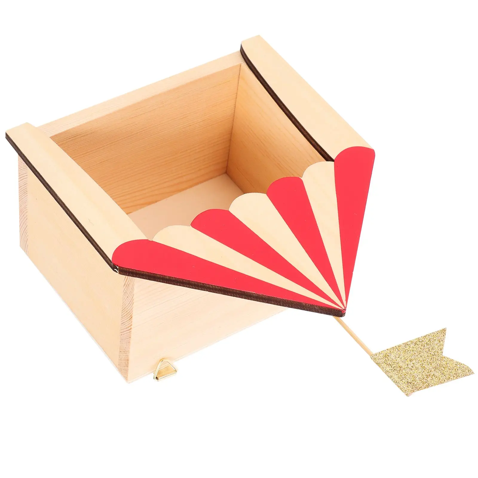 

Cabin Shaped Storage Box Small Red Size House Desktop Tabletop Children Room Decor Circus Theme Eco Friendly Safe Material