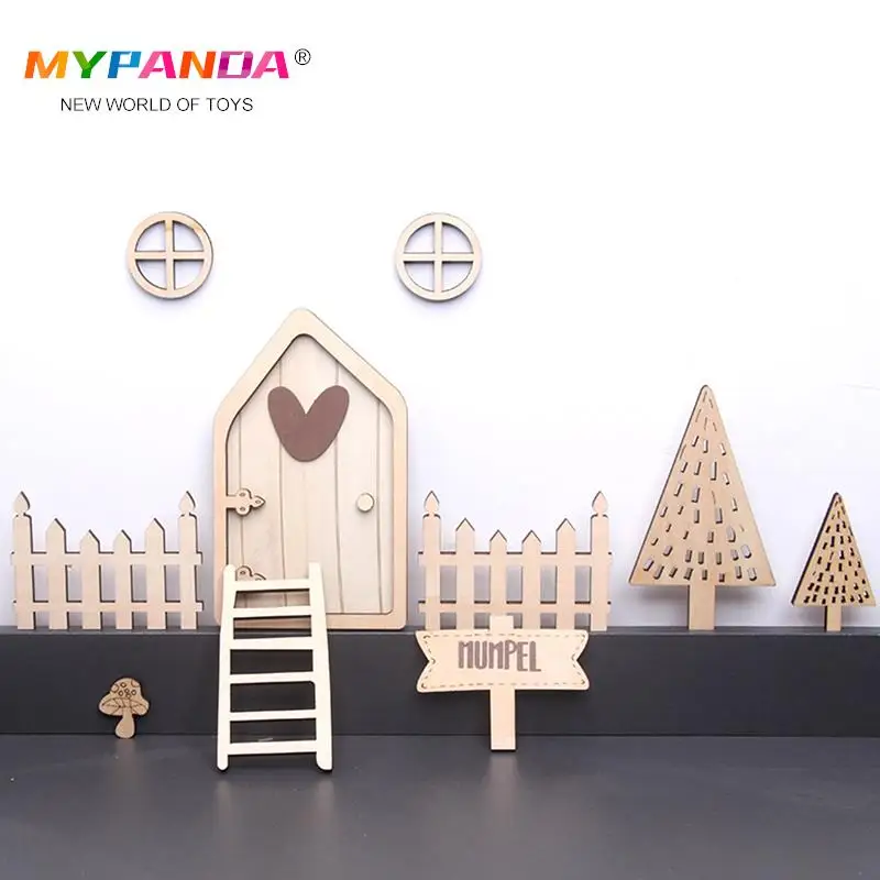 

1Set Dollhouse Fairy Door Dollhouse Mini Furniture Living Scene Decor Dolls House Scene Accessories For Kid Pretend Play Toy