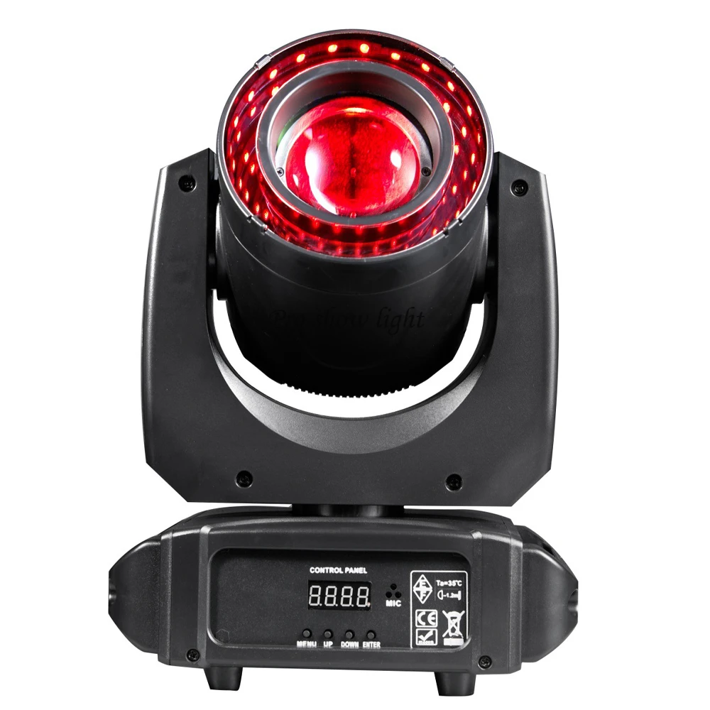 120W LED Beam Moving Head Light พร้อม LED Strip 7 สี 8 Gobos LED Stage Light DMX DJ Lighting อุปกรณ์สําหรับดิสโก้บาร์