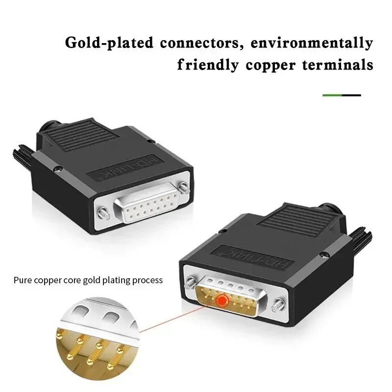 DB15 Soldering-free Connector Industry RS232 2 Rows 15Pin Breakout Connector DB15 Male Female Plug D-SUB Terminal Adapter