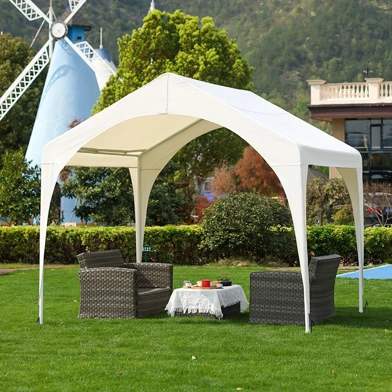 Outdoor Oxford Four-Season Red Tent with Quick-Open Design for Camping Cars Beach Night Market & Catering Use