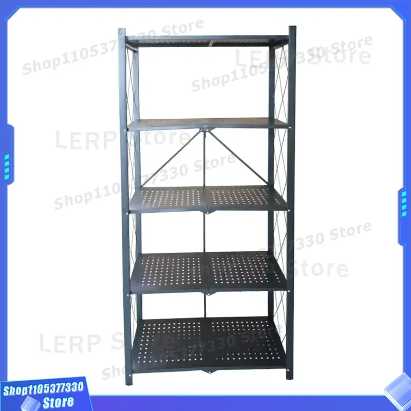 Multi Layer Metal Foldable Pot Rack Kitchen Storage Shelf for Oven Pots Household Organizer Living Room Stand Durable Iron