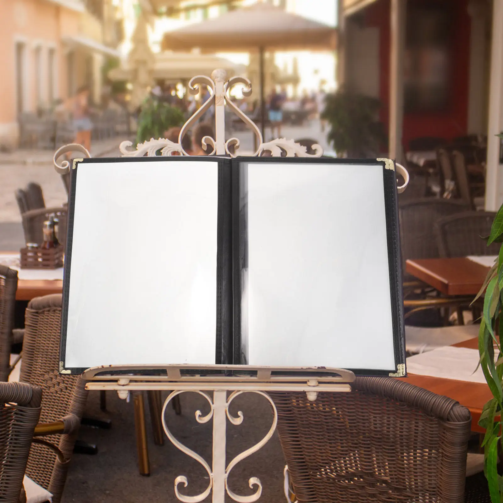 Transparent Loose Leaf Notebook Shell 5 Pages PVC Menu Cover Protective Folder Restaurant Supplies Menu Book for Cafe Diner