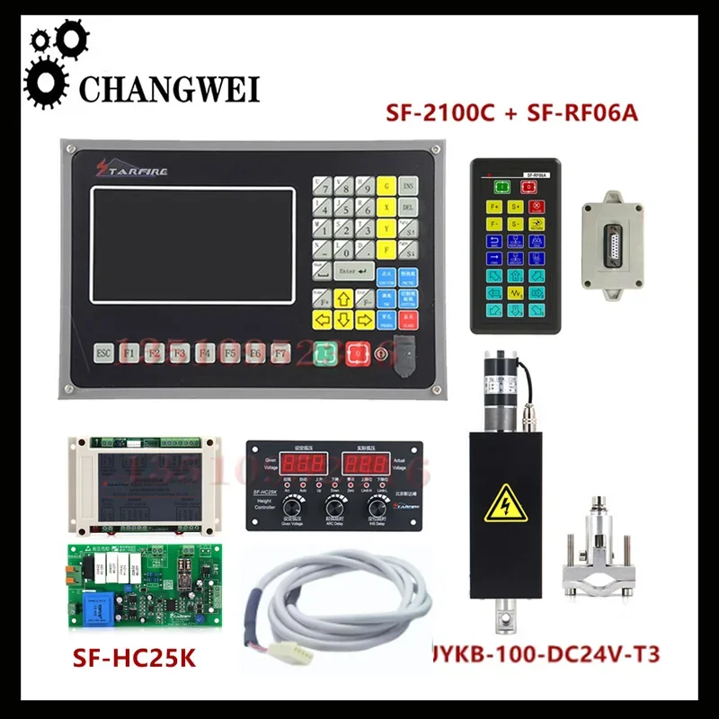 

New Update Cnc Plasma Kit Sf2100c sf-hc25k sf-rf06a Wireless Remote Control thc Lifter Jykb-100-dc24v-t3