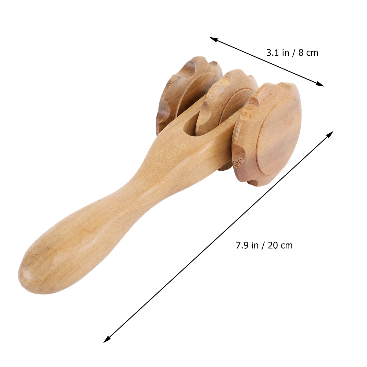 

High-Density Wooden Massage Roller Full Body Massager Stick Deep Tissue Relief Durable Grain Design Neck Shoulders Back Calves