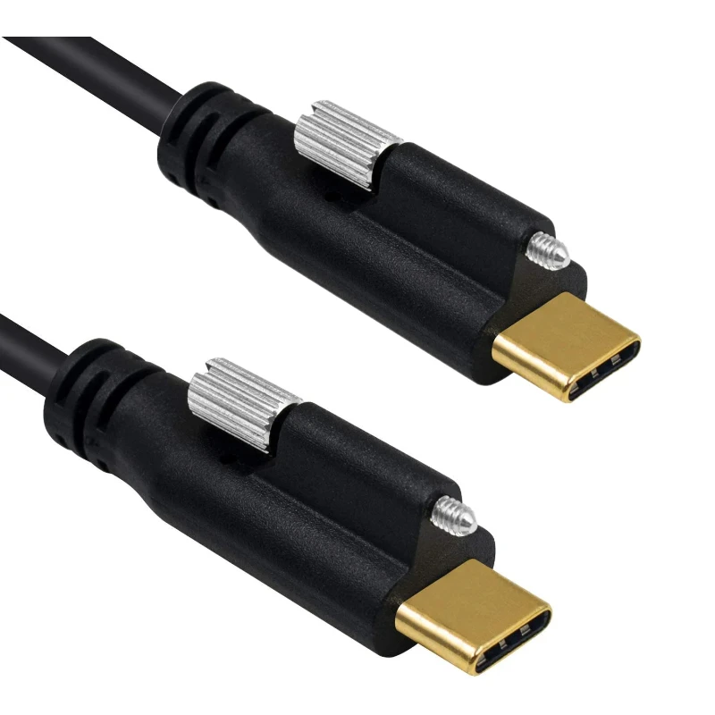 USB C zu USB C Kabel, Einzels ch rauben verriegelung USB 3,1 Typ C Stecker zu Typ C Stecker 10 Gbit/s/3a ~ 5a Daten und Ladekabel – Detail 6