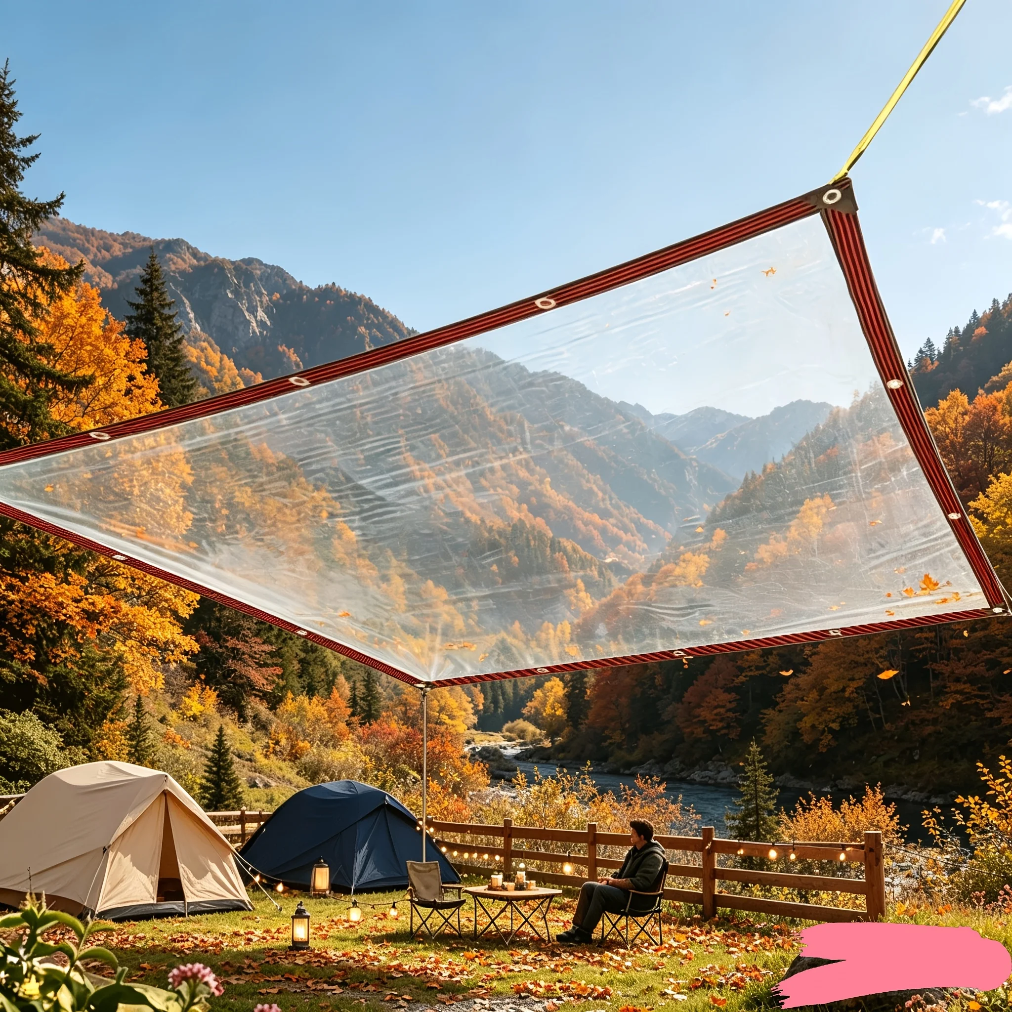 Transparent PE Tarpaulin with Grommets Large Size Anti-UV Wind Lastic Rain Cover Outdoor Structures Shade Garden Accessories