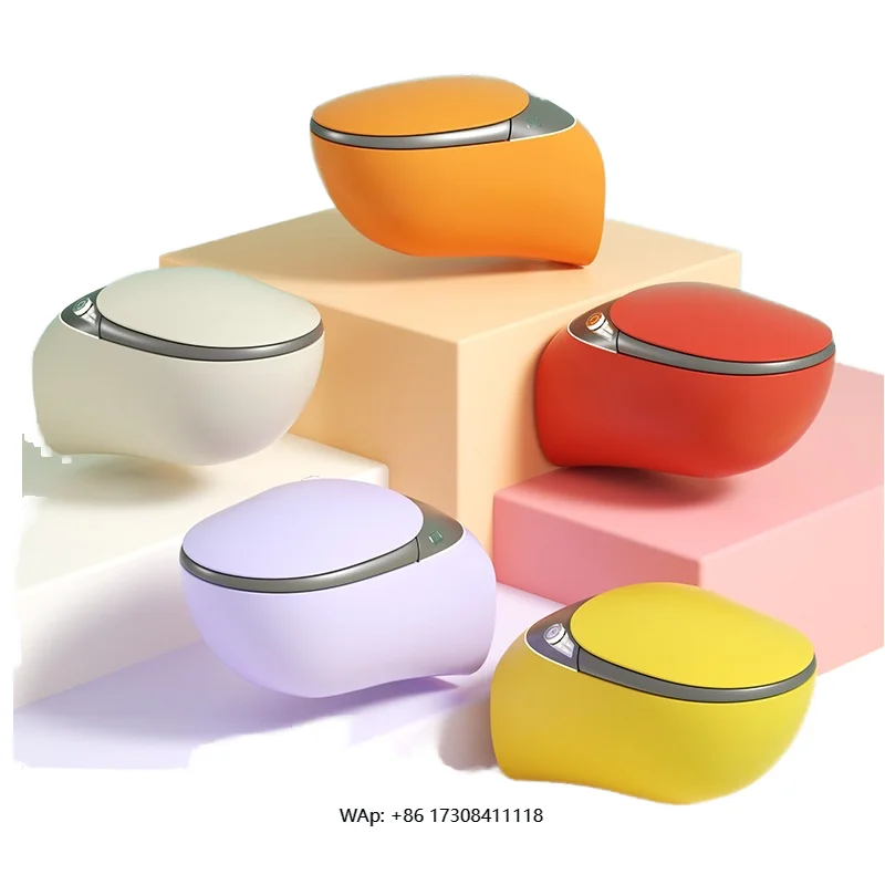 Intelligente, an der Wand montierte Keramiktoilette, eingebetteter Wassertank, vollautomatische, längliche Schüsselform, Siphon, Strahlspülung, P-Siphon-Entwässerung