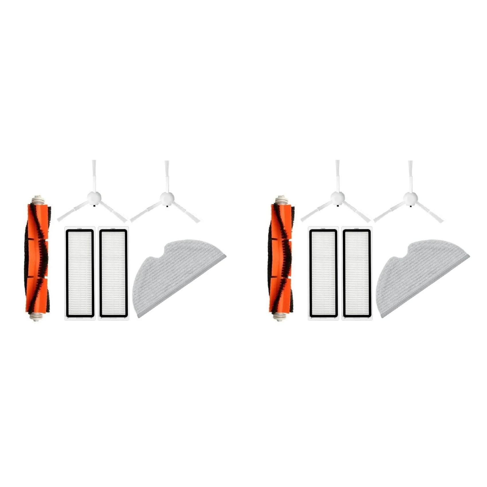 

2 комплекта сменных комплектующих для робота-пылесоса XIAOMI Vacuum-Mop 1C 2C 1T STYTJ01ZHM Dreame F9, щетка, HEPA-фильтр, запчасти для робота-пылесоса-A57X