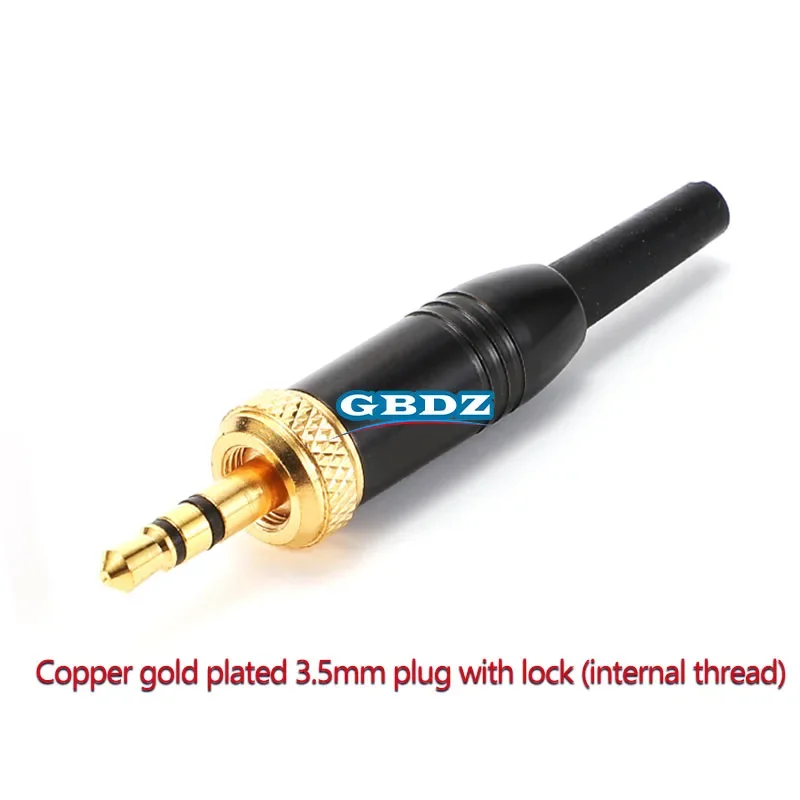 Jack 1/8 inch TS TRS 4 Pole Vehicle Mounted Mobile Phone Bodypack Plug with Lock 3.5mm Headphone Welding Audio Cable Plug