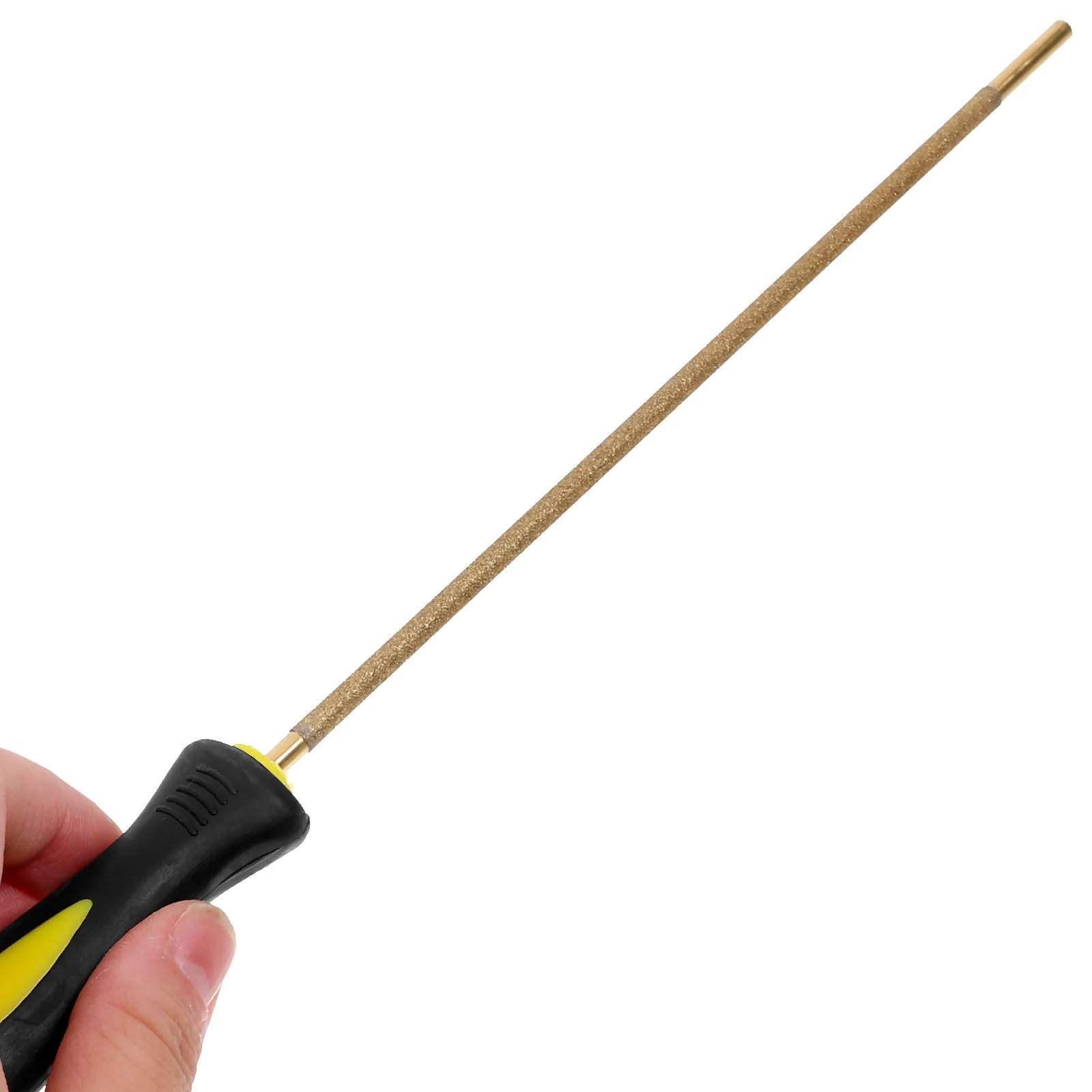 

Chainsaw Abrasive File Emery Plastic Ergonomic Handle Round File Sharpener Tool for Electric Chainsaw Filing Polishing Compact